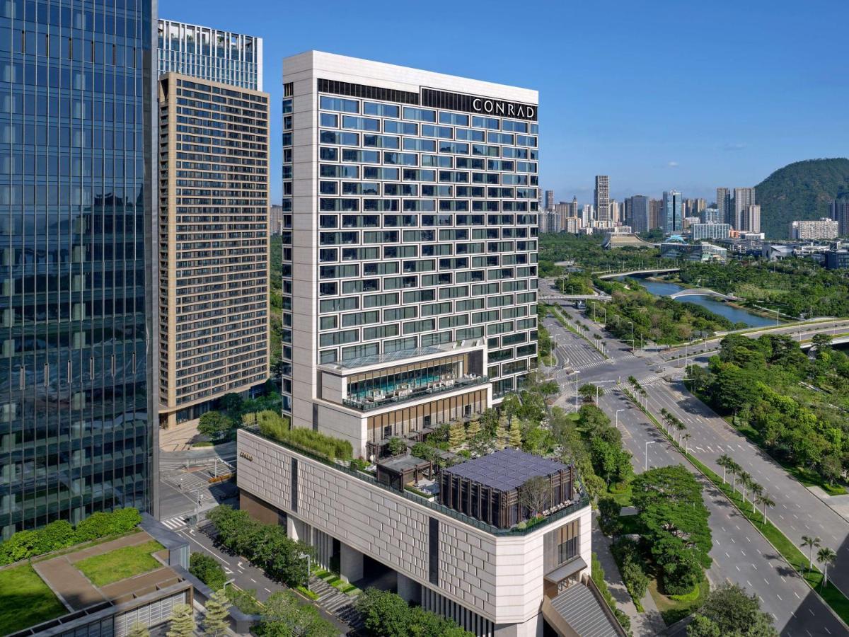 Conrad Shenzhen, The First Art Museum Hotel In Greater Bay Area With The Stunning Bay And Sunset View In The Hotel Terrace Экстерьер фото