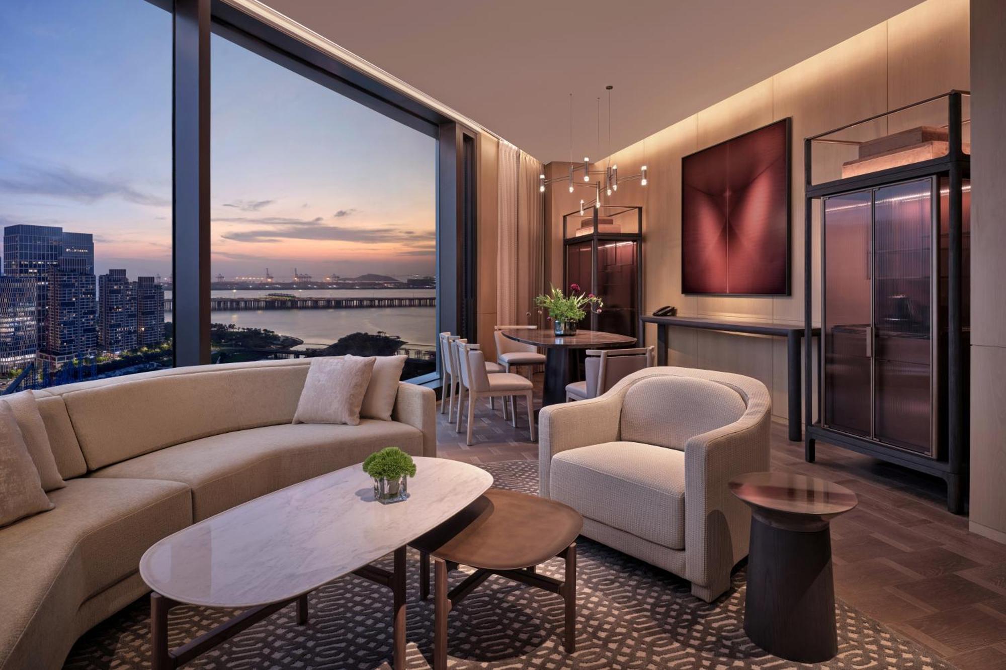 Conrad Shenzhen, The First Art Museum Hotel In Greater Bay Area With The Stunning Bay And Sunset View In The Hotel Terrace Экстерьер фото